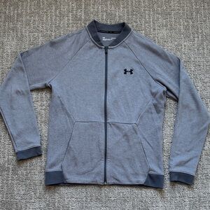 Under Armour Heather Grey Full-Zip Performance Jacket